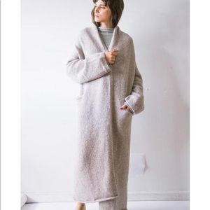 Rare! Lauren Manoogian Long Shawl Cardigan BLACK